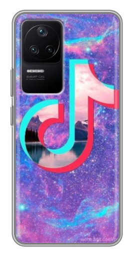 Чехол с принтом "ТикТок мраморный" для Xiaomi POCO F4 (5G)
