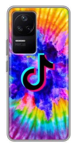 Силиконовый чехол с изображением "TikTok в красках" для Xiaomi POCO F4 (5G)