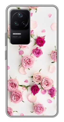 Силиконовый чехол с изображением "Яркие розы" для Xiaomi POCO F4 (5G)