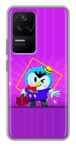 Силиконовый чехол с изображением "Яркий пингвин" для Xiaomi POCO F4 (5G)