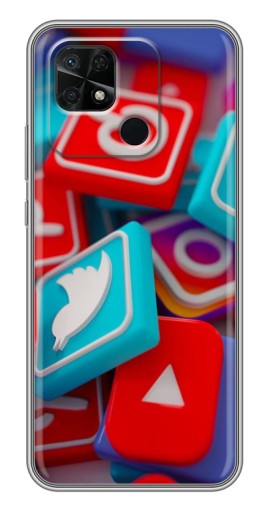 Чехол с принтом "3Д эффект" для Xiaomi Redmi 10C