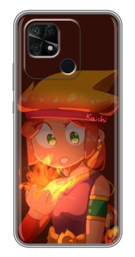 Чехол с картинкой "Amber с огнем" для Xiaomi Redmi 10C