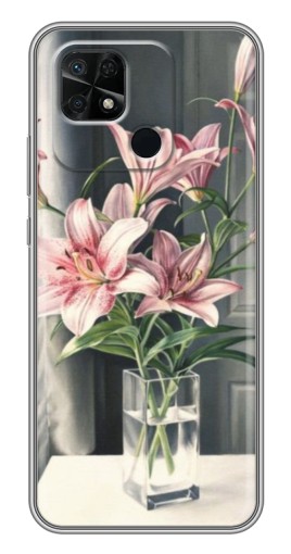 Чехол с картинкой "Букет лилии" для Xiaomi Redmi 10C