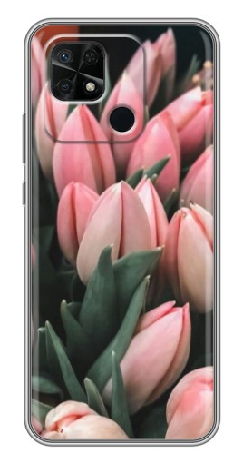 Чехол с картинкой "Букет тюльпанов" для Xiaomi Redmi 10C