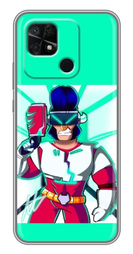Чехол с печатью "Булл в очках" для Xiaomi Redmi 10C