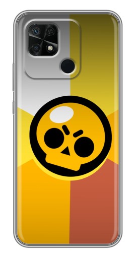Силиконовый чехол с изображением "Череп Бравл Старс" для Xiaomi Redmi 10C
