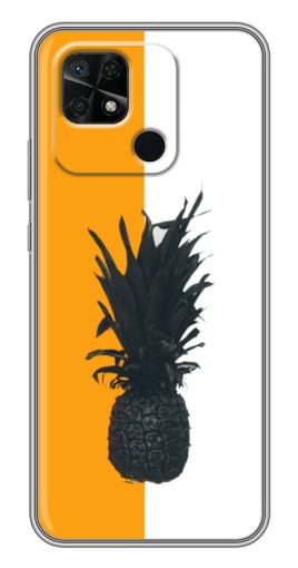 Чехол с картинкой "Черный Ананас" для Xiaomi Redmi 10C