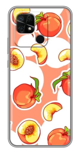 Силиконовый чехол с изображением "Дольки персиков" для Xiaomi Redmi 10C