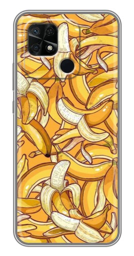 Чехол с картинкой "Фон бананов" для Xiaomi Redmi 10C