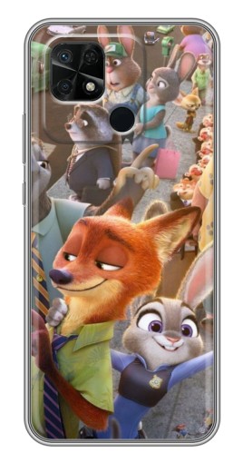 Чехол с принтом "Герои Зверополис" для Xiaomi Redmi 10C