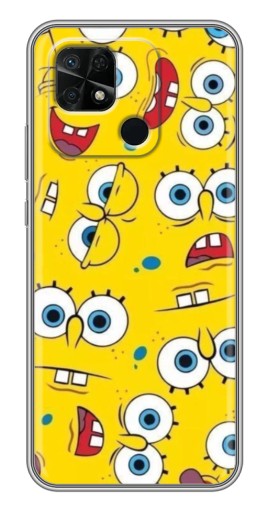 Чехол с печатью "Глаза Спанч-Боба" для Xiaomi Redmi 10C
