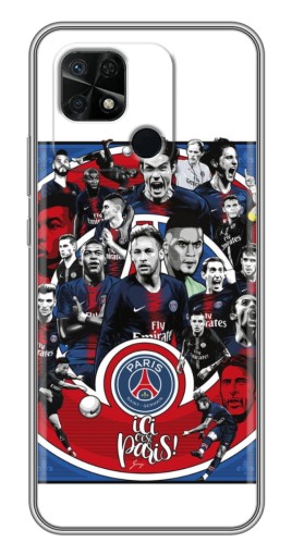Чехол с картинкой "Команда PSG" для Xiaomi Redmi 10C