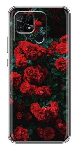 Чехол с принтом "Красные розы" для Xiaomi Redmi 10C