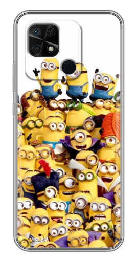 Чехол с печатью "Куча миньонов" для Xiaomi Redmi 10C