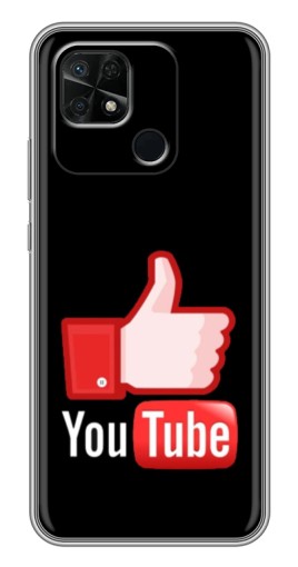 Силиконовый чехол с изображением "Лайк YouTube" для Xiaomi Redmi 10C