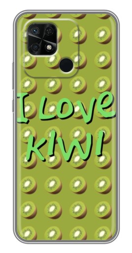 Силиконовый чехол с изображением "Love Kiwi" для Xiaomi Redmi 10C