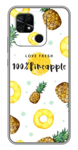 Чехол с принтом "Любовь к ананасам" для Xiaomi Redmi 10C