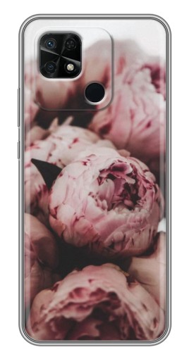 Чехол с принтом "Нежные пионы" для Xiaomi Redmi 10C