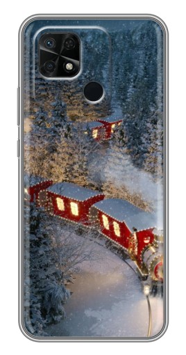 Чехол с печатью "Новогодний поезд" для Xiaomi Redmi 10C