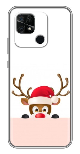 Силиконовый чехол с изображением "Олень в шапке" для Xiaomi Redmi 10C