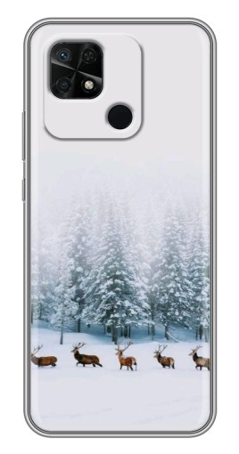 Чехол с печатью "Олени в лесу" для Xiaomi Redmi 10C