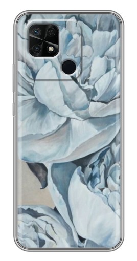 Силиконовый чехол с изображением "Рисунок пионы" для Xiaomi Redmi 10C