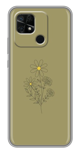 Чехол с печатью "Рисунок ромашка" для Xiaomi Redmi 10C