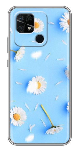 Силиконовый чехол с изображением "Ромашковый фон" для Xiaomi Redmi 10C