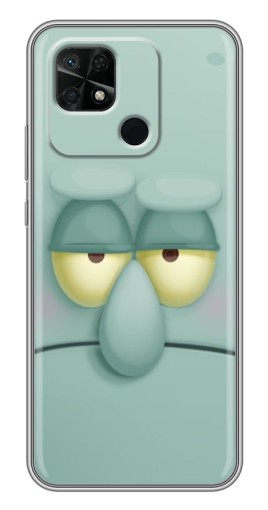 Силиконовый чехол с изображением "Сквидвард" для Xiaomi Redmi 10C
