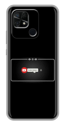 Силиконовый чехол с изображением "subscribed" для Xiaomi Redmi 10C