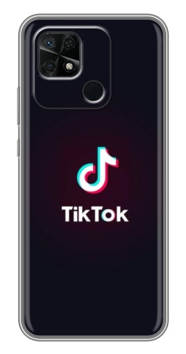 Силиконовый чехол с изображением "TikTok темный" для Xiaomi Redmi 10C