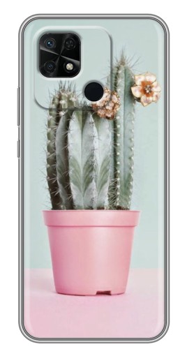 Силиконовый чехол с изображением "Цветущий кактус" для Xiaomi Redmi 10C