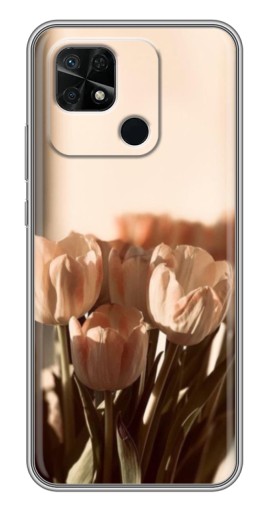 Чехол с картинкой "Тюльпаны на солнце" для Xiaomi Redmi 10C