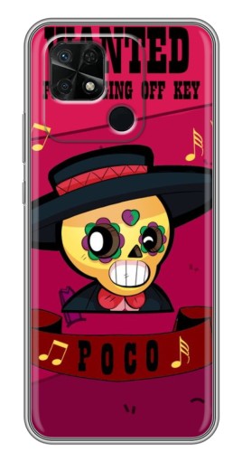 Чехол с печатью "WANTED POCO" для Xiaomi Redmi 10C