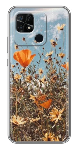 Силиконовый чехол с изображением "Желтые цветы" для Xiaomi Redmi 10C