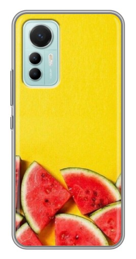 Чехол с картинкой "Арбузики на желтом" для Xiaomi Mi 12 Lite