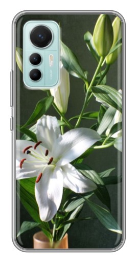 Чехол с принтом "Белые лилии" для Xiaomi Mi 12 Lite