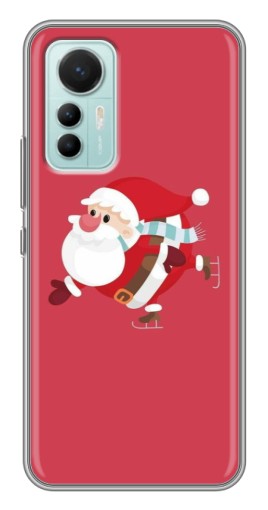 Чехол с принтом "Дед Мороз на коньках" для Xiaomi Mi 12 Lite