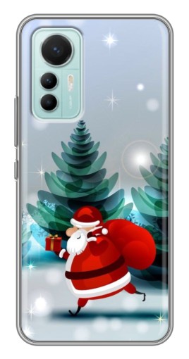 Чехол с печатью "Дед Мороз с подарком" для Xiaomi Mi 12 Lite