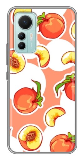 Чехол с картинкой "Дольки персиков" для Xiaomi Mi 12 Lite
