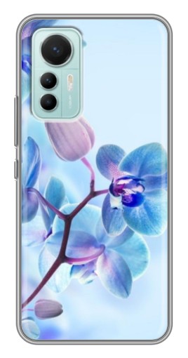 Чехол с картинкой "Голубые орхидеи" для Xiaomi Mi 12 Lite