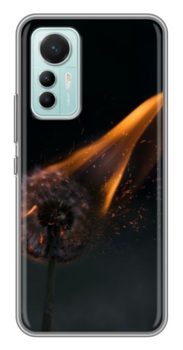 Чехол с картинкой "Горящий одуванчик" для Xiaomi Mi 12 Lite