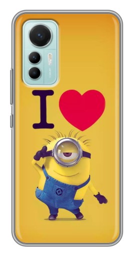 Чехол с картинкой "I Love Minion" для Xiaomi Mi 12 Lite