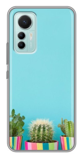 Силиконовый чехол с изображением "Маленькие кактусы" для Xiaomi Mi 12 Lite