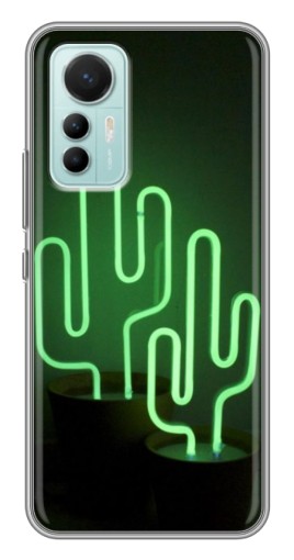 Чехол с принтом "Неоновый кактус" для Xiaomi Mi 12 Lite