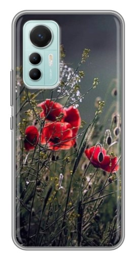 Чехол с картинкой "Поле цветов" для Xiaomi Mi 12 Lite