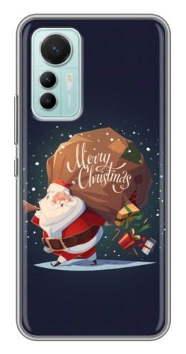 Чехол с картинкой "Санта с подарками" для Xiaomi Mi 12 Lite