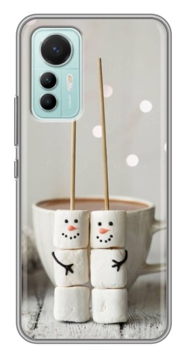 Силиконовый чехол с изображением "Снеговики из зефира" для Xiaomi Mi 12 Lite