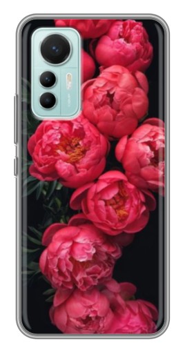 Чехол с печатью "Яркие пионы" для Xiaomi Mi 12 Lite
