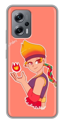 Силиконовый чехол с изображением "Amber с огоньком" для Xiaomi POCO X4 GT